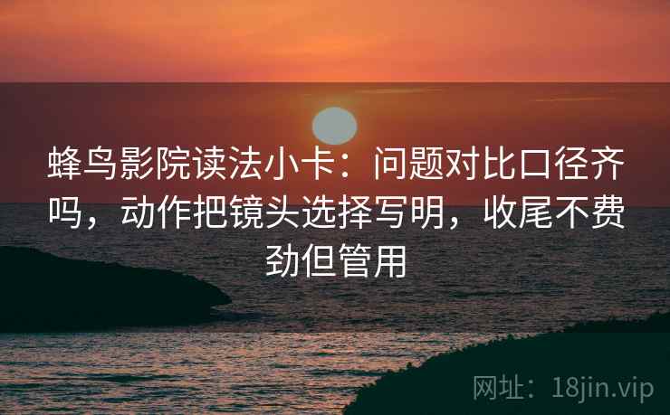 蜂鸟影院读法小卡：问题对比口径齐吗，动作把镜头选择写明，收尾不费劲但管用