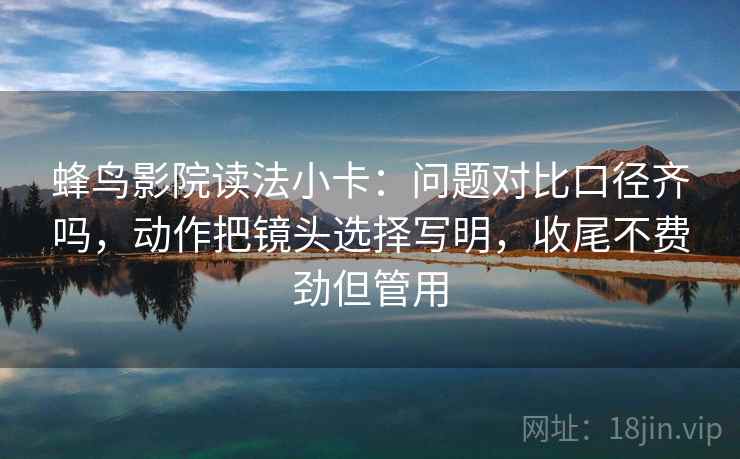 蜂鸟影院读法小卡：问题对比口径齐吗，动作把镜头选择写明，收尾不费劲但管用