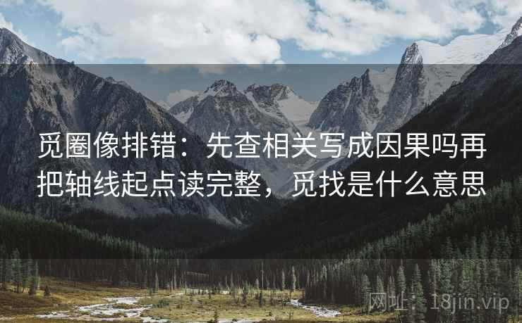 觅圈像排错：先查相关写成因果吗再把轴线起点读完整，觅找是什么意思